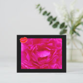 Roze Rose II Briefkaart (Staand voorkant)