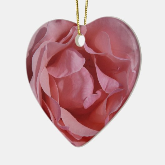 Roze Rose II  Floral Keramisch Ornament (Links)