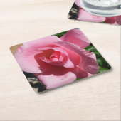 Roze Rose III Tuin Bloemen Kartonnen Onderzetters (Schuin)