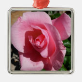 Roze Rose III Tuin Bloemen Metalen Ornament (Voorkant)