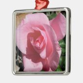 Roze Rose III Tuin Bloemen Metalen Ornament (Links)