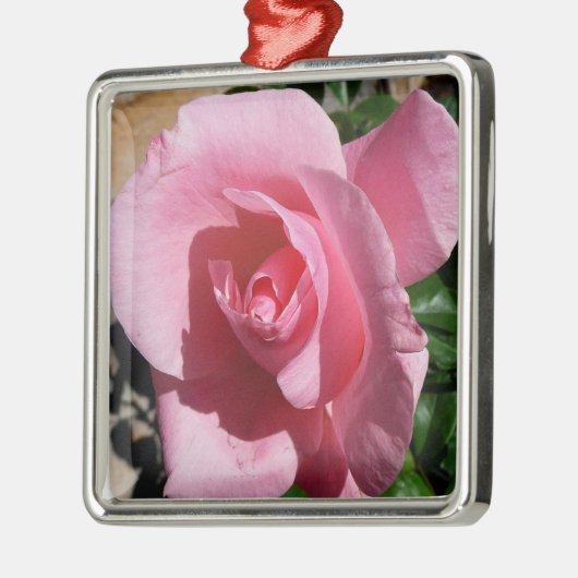 Roze Rose III Tuin Bloemen Metalen Ornament (Links)