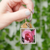 Roze Rose III Tuin Bloemen Sleutelhanger (Hand)