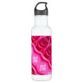 Roze Rose Ikat 3 Waterfles (Voorkant)