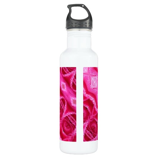 Roze Rose Ikat 3 Waterfles (Achterkant)