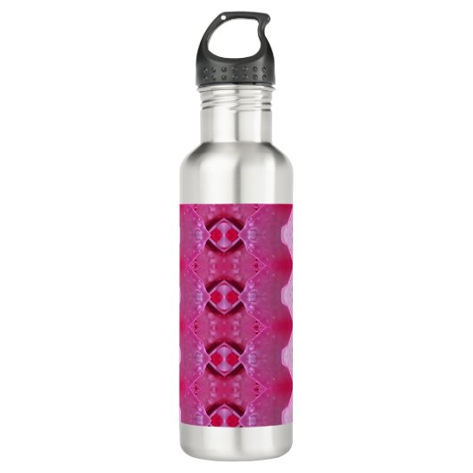Roze Rose Ikat 3 Waterfles (Voorkant)