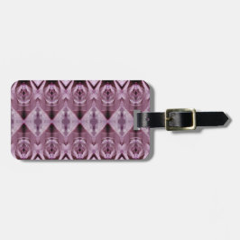 Roze Rose Ikat 5 Fog Bagagelabel