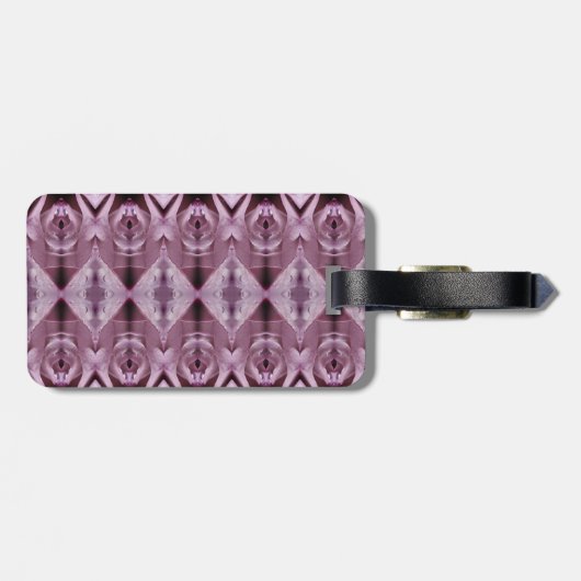 Roze Rose Ikat 5 Fog Bagagelabel (Achterkant horizontaal)