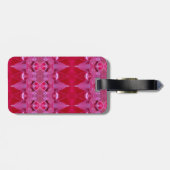 Roze Rose Ikat 6 Bagagelabel (Achterkant horizontaal)