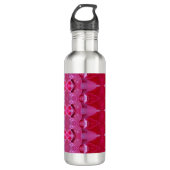 Roze Rose Ikat 6 Waterfles (Voorkant)