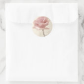 Roze Rose Impressie Ronde Sticker (Tas)