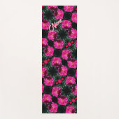 Roze Rose in Bloom Pattern, gepersonaliseerd Yogamat (Voorkant)