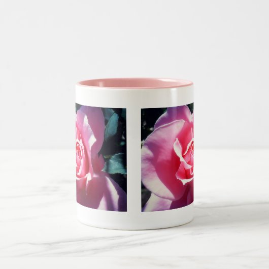 Roze Rose in Full Bloom Beverage Mok (Center)