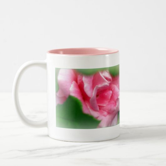 Roze Rose in Full Bloom Beverage Mok (Links)