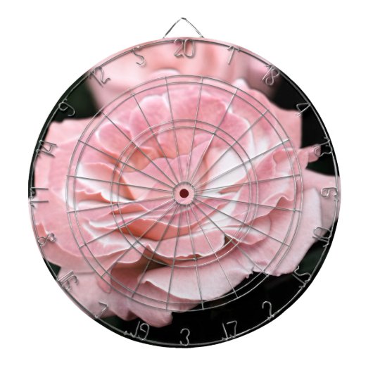 Roze Rose in het volste blok Dartbord (Voorkant)