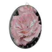 Roze Rose in het volste blok Dartbord (Voorkant Links)