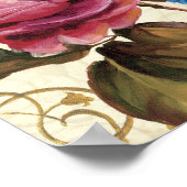 Roze Rose in het volste blok Poster (Hoek)