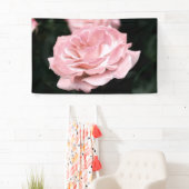 Roze Rose in het volste blok Spandoek (Insitu)