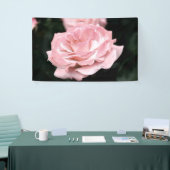 Roze Rose in het volste blok Spandoek (Beurs)