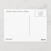 Roze Rose in oma's tuin Briefkaart (Achterkant)