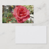 Roze Rose in oma's tuin Visitekaartje (Voorkant / Achterkant)