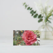 Roze Rose in oma's tuin Visitekaartje (Staand voorkant)