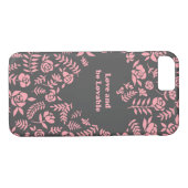 Roze Rose iPhone 7 hoesje (Achterkant (Horizontaal))