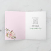 Roze Rose. Je bent als moeder voor mij Moederdag Kaart (Binnen)