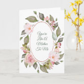 Roze Rose. Je bent als moeder voor mij Moederdag Kaart (Gele Bloem)