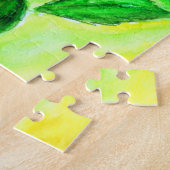 Roze Rose Jigzaag Puzzle Painting Legpuzzel (Zijkant)