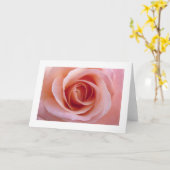 Roze Rose Kaart (Gele Bloem)