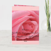Roze Rose Kaart (Achterkant)