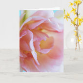 Roze Rose Kaart (Gele Bloem)