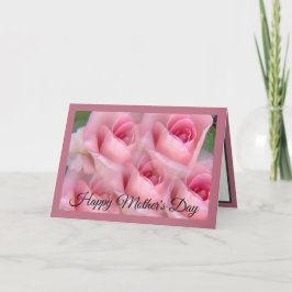 Roze Rose Kaleidoscope Moederdag Holiday Kaart