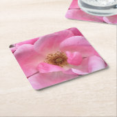 Roze Rose Kartonnen Onderzetters (Schuin)