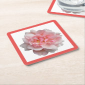 Roze Rose Kartonnen Onderzetters (Schuin)