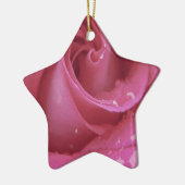 Roze Rose Keramisch Ornament (Links)