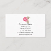 Roze Rose - klantenkaart Visitekaartje (Achterkant)