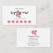 Roze Rose - klantenkaart Visitekaartje (Voorkant / Achterkant)