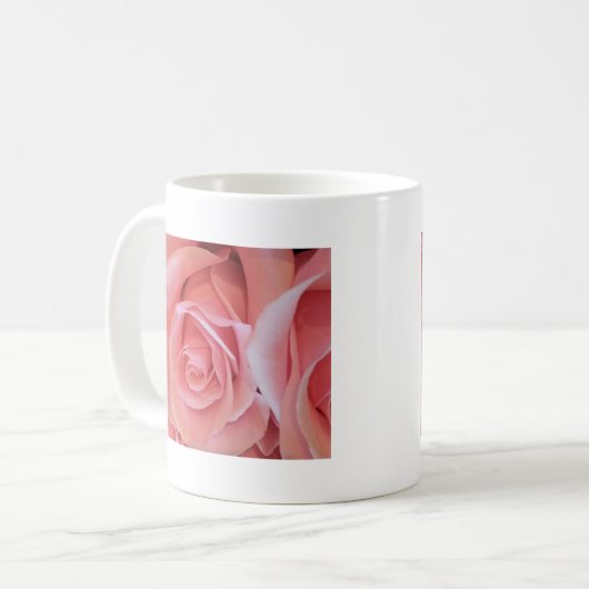 Roze Rose Koffiemok (Voorkant links)