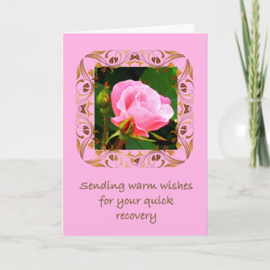 Roze Rose Krijg Goed Kaart (Voorkant)