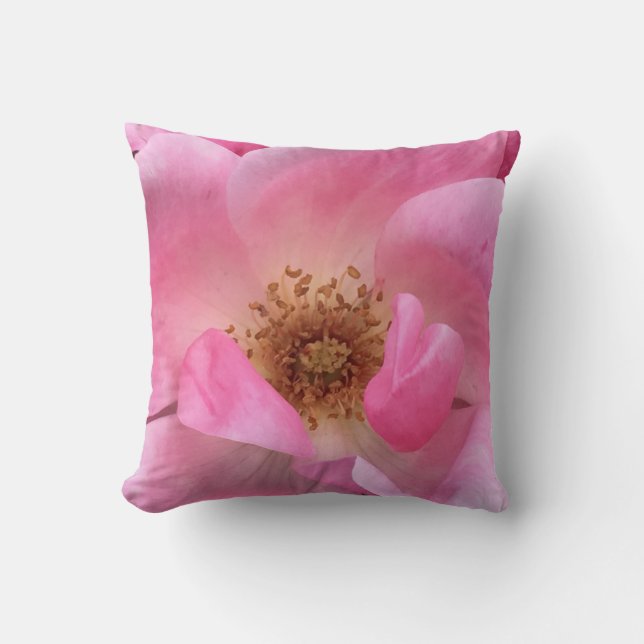 Roze Rose Kussen (Voorkant)