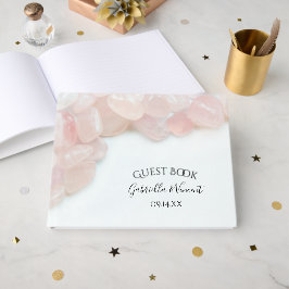 Roze Rose kwarartz Wedding Gastenboek