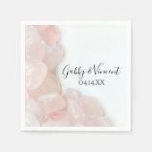 Roze Rose kwarartz Wedding Servet (Voorkant)