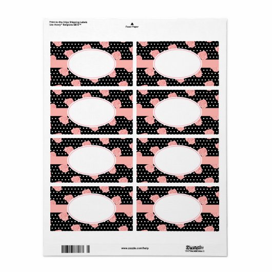 Roze Rose Labels (Full Sheet)