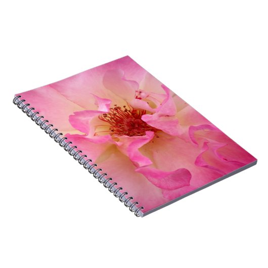 Roze Rose-laptop Notitieboek (Rechterzijde)