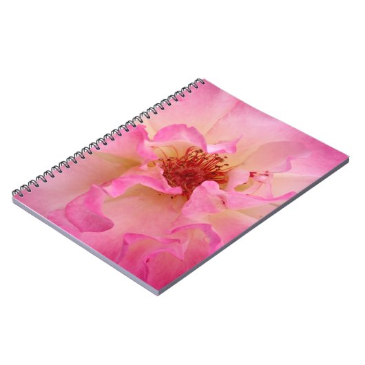 Roze Rose-laptop Notitieboek (Linkerzijde)