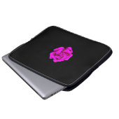 Roze Rose Laptop Sleeve (Voorkant onderkant)