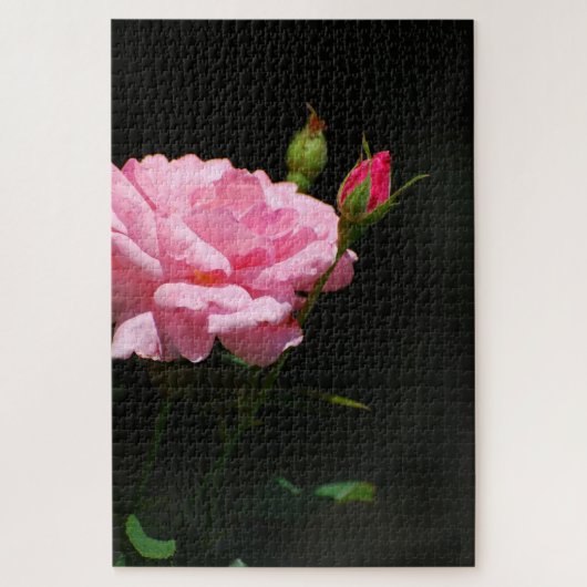 Roze Rose Legpuzzel (Verticaal)