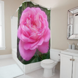 Roze Rose "Leonardo Da Vinci" Douchegordijn